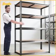 Shelves Steel 3/4/5/6 Levels Stainless + Wood Solve Space Problems With Durable