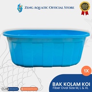 Bak Ukur Karantina Ikan Koi & Cupang Oval Plastik 1m Kuat Anti Pecah Bukan Fiber Fishpond Size S / L