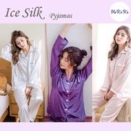 (SG InStock) Ice Silk Pajamas (Sleep Wear. Causal Wear. Home Wear. Comfy. Stylish Pyjamas) - ISL