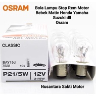 (7528] Original Osram rear brake stop light bulb for all types of automatic motorbikes