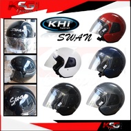 KHI SWAN S2 Helmet Motor With Visor Topi Keledar Keselamatan Khi Helmet Open Face Original Motorcycl