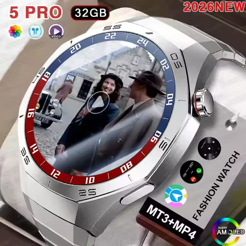2026 New Watch DT5 Pro GPS Navigation 32G Smart Watches Men Video Music Play Sport Waterproof HD Cal