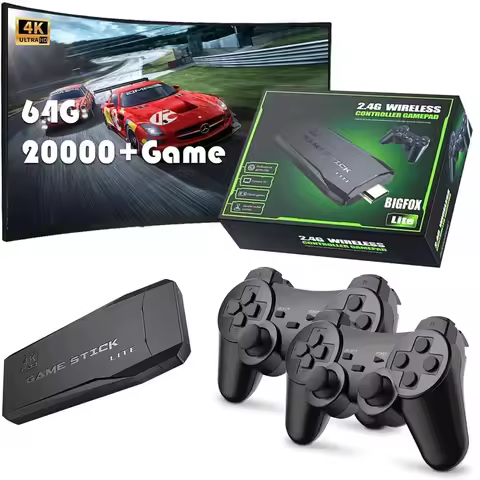 Portable Retro Gaming System 64GB Preloaded 20000+ Games 2.4G Wireless Controller HDMI TV Output for