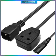 POP C20 to C7 Y Splitter Power Plug Cord Converter Single IEC 320 C20 Male to C7+ UK Splitter Adapte