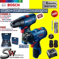 COMBO BOSCH GSR120-LI + GDR120-LI 12V Cordless Drill/Driver COMBO KIT + CARRYING CASE GSR 120 GDR 12