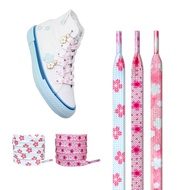 1Pair Small Fresh Patterned Girls Flower Strings Trend Elegant Shoelaces