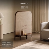 ฉากกั้นห้องหวาย 1 แผ่น ดีไซน์จีนสมัยใหม่ กรอบไม้แข็งแรง ทนทาน ฉากกั้นและพับได้สำหรับห้องรับแขก ทางเด