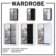 SLIDING WARDROBE / CLOTHS CABINET WITH SLIDING DOOR / CUPBOARD SLIDING / 2 DOOR WARDROBE / 4FT WARDR