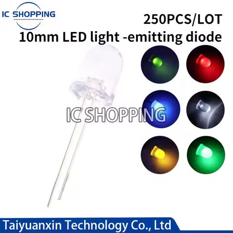 250Pcs/LOT 10MM LED Red Blue White Yellow Green Emitter Warm Pink Purple Orange RGB FAST SLOW LED Ro
