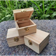 Solid Lid Wooden Box Small Size 4x4/5x5 Inches Storage Box