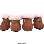 【Ready Stock】 Dog Shoes Teddy Winter New Candy Color Series Brushed Lining Thickening Thermal Cotton