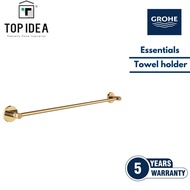 GROHE 600mm Essentials Towel Holder | Metal | Gold | GROHE StarLight finish | *5-year warranty | 403