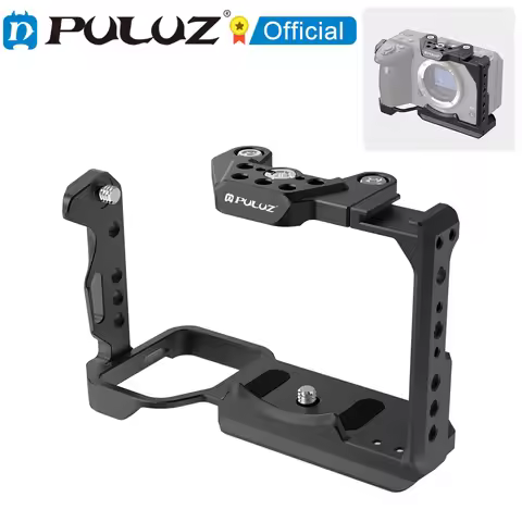 PULUZ for Sony ILME-FX30 / FX3 Metal Camera Cage Stabilizer Rig with NOTA Slider 1/4 Screws 3/8 Expa