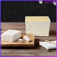 Tofu Presser Drainer Maker Kit Cheese Cloths Straining Paneer Homemade Stamper Tools Mold DIY Tofu Press Mould Homemade Plastic Tofu Mold Soybean Curd Tofu Making Machine luolandi.my