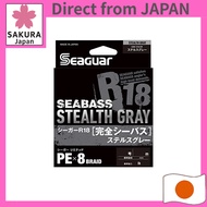 Seaguar R18 PE Braided Fishing Line for Sea Bass, Stealth Gray / 200m/150m/1.5/1.2/27lb/22lb
