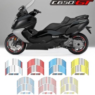 New high quality 12 Pcs Fit Motorcycle Wheel Sticker stripe Reflective  Rim For BMW C650GT