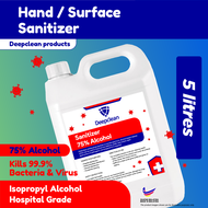 [5L] 75% IPA Spray Hand Sanitizer Disinfectant / 100% Alcohol Free Spray Hand Sanitizer Disinfectant (Liquid) 99.9% DEEPCLEAN  Multipurpose Use 抗菌液