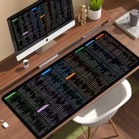 HD XXL Office Shortcuts Mouse Pad PS AI PR AutoCAD Cheat Sheet Keyboard Desk Mats Large Gaming Stitc