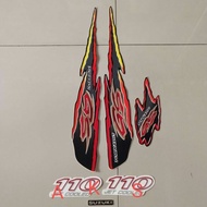 Sticker Striping Suzuki Gs Tornado Gs 110 List Bodi Merah Standart