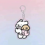 A puppy keychain can be worn on the go Men's and Women's Key Charms