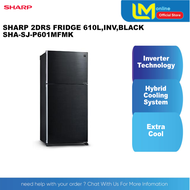 Sharp 601L J-Tec Inverter  Pelican Refrigerator SJ-P601MFMK FRIDGE Peti Sejuk
