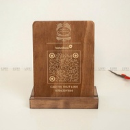 HCM l WOODEN MATERIAL Payment QR CODE BOARD, CUSTOM QR CODE BOARD ON REQUEST - LUXI DECOR HCM