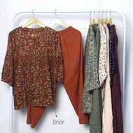 BAJU SETELAN WANITA RAYON MOTIF JUMBO ONESET RAYON PREMIUM