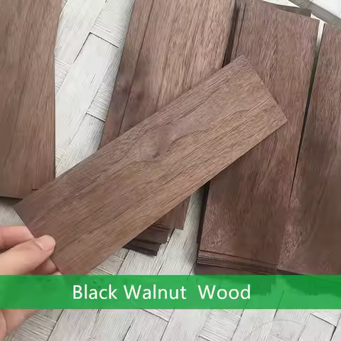 30pcs 6.5x17cm Thickness:0.35-0.4mm Black Walnut Log Bark Veneer Pure Solid Wood Chips