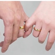 couples gold plain ring 18k gold