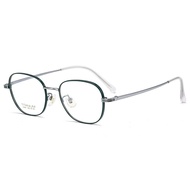 FIFADA 2023ผู้หญิงแฟชั่นหรูหราแว่นตาย้อนยุคแว่นตาไททาเนียมกลมกรอบแก้วใบสั่งเกี่ยวกับสายตาสำหรับ K500