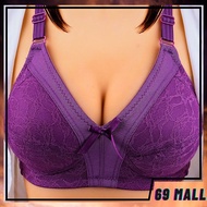 Women Bra Plus Size 34-48 BC Cup Wireless Floral Lace Full Coverage Baju Dalam Wanita Tanpa Dawai Br