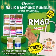 [RAYASALE] Petchef Cat Food - Fresh Cooked | Frozen | Wet Food | Healthy | Makanan Kucing | Makanan 