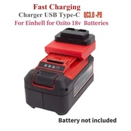 Para Einhell sa Ozito 18V Battery Wireless Power Charger Mobile Phone Fast Charging Adapter USB -C