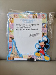 全新正版港迪年卡會員奇妙處處通20周年紀念限定版米奇夢想家手記 磁石小白板 冰箱貼 香港迪士尼樂園 Hong Kong Disneyland Mickey Mouse Minnie Donald Da