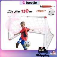 LYCOTTEᵐʸ 120cm BIG GOAL Football Goal Tiang Gol Bola Sepak Soccer Toys for Kids Size Kids Soccer Fo