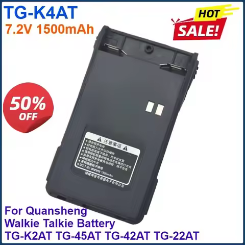 7.2V 1500mAh Li-ion Walkie Talkie Battery Pack for Quansheng TG-K4AT TG-K2AT TG-45AT TG-42AT TG-22AT