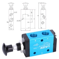 treee Hilitand 1/4  NPT Momentary Push Button 3 Way 2 Position Pneumatic Control Mechanical Valve 4R