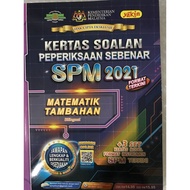 KERTAS SOALAN PEPERIKSAAN SEBENAR SPM 2021 MATEMATIK TAMBAHAN & 3 SET SOALAN MODEL SERTA JAWAPAN