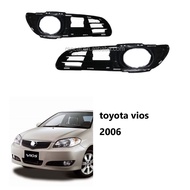 a pair(left and right)  Fog lamp cover fog light cover front bumper cover for toytota vios 2006 2007