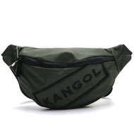 KANGOL 🦘斜背包 尼龍腰包 軍綠黑 兩色 可調式