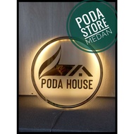 Gold Acrylic Logo / Gold Acrylic Shop Nameplate