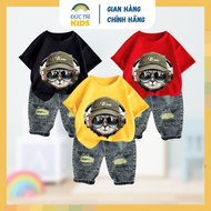 COOL CAT boy outfit Set + DT10, colorful cotton t-shirt with cool jeans for 2-8 years old | D&T KIDS
