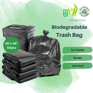 BIO Biodegradable Trash Bags - 36"x46"V Black (80L)