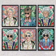 The Golden Girls Classic 80s TV Series Blanche with Glasses Fashion Poster Canvas Painting Wall Art 
