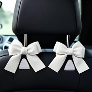 2-Pack Car Purse Hooks for Hanging Purses and Bags, Cute Bow car seat headrest Hooks for Hanging car
