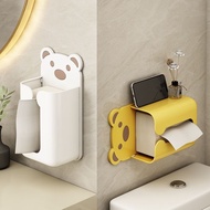 Youqin Tissue Box Wall-Mounted Toilet Face Towel Storage Box Kitchen Perforation-Free Upside-Down Pa