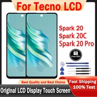 Original Tecno Spark 20 Spark 20C Spark 20 Pro LCD Display Touch Screen Replacement