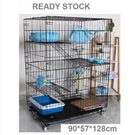 【GW】FREE Hammock CAT CAGE 3 LEVEL/SANGKAR KUCING BESAR DAN MURAH/3 TINGKAT/90x57x128cm [100% MILIK B