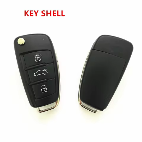 1PCS Key Shell Case Auto Smart Flip Key Remote Key 3 Buttons for A1/A6L/A4/Q3/Q7/tt 2005-13 Years Au