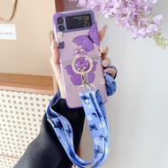 เคสซิลิโคนนิ่มสำหรับ Samsung Galaxy Z Flip3 Z Flip4 Z พลิก3 Z 4แบบใหม่เพ้นท์สีแบบฟิล์มสองด้านเคสป้อง